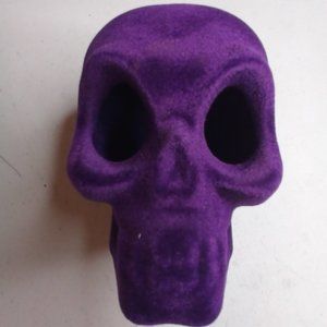 purple velvet Skull indoor outdoor decoration.